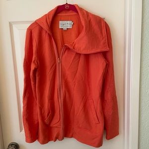 Evy’s Tree Orange Asymmetrical Zip Up Jacket